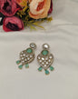 Heritage Heart Shield Kundan Earrings