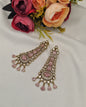Kundan Long Linear Chandelier Earrings