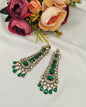 Kundan Long Linear Chandelier Earrings