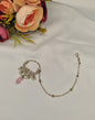 TRADITIONAL KUNDAN & DROP BEAD NOSE RING WITH HAIR CHAIN