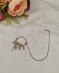 TRADITIONAL KUNDAN & DROP BEAD NOSE RING WITH HAIR CHAIN