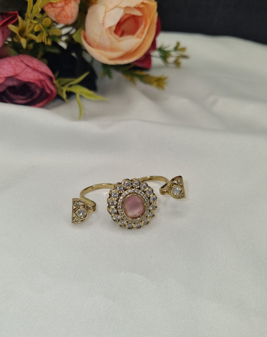 Kundan Medallion Open Ring