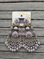 Handcrafted Meenakari & Pearl Bahubali Earrings