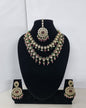 Royal Blue Layered Necklace Set Round Earrings & Maang Tikka