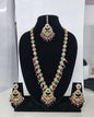 Blush Petal Long Bridal Necklace Set
