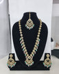 Blush Petal Long Bridal Necklace Set