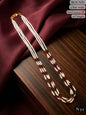 Elegant 3-Line Maroon & Green Bead Mala Necklace – 20" Lenght  Festal Kantha Mala