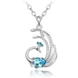 Silver Plated Peacock Pendant With chain Jewelry For Woman & Girls