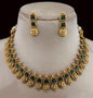 Emerald Green Lakshmi Motif Choker Set