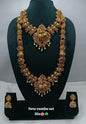 Bridal Haram Combo with Antique Matte Finish, Ruby-Emerald Accents & Pearl Drops