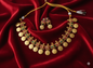 Traditional Kemp Stone Lakshmi Coin Choker Set
