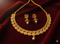 Minimalist Temple Jewelry with Ruby Stones and Pearl Jhumkas