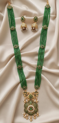 Sea Green Mint Rani Haar Temple Jewellery Set