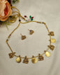 SOUTH STYLE ELEPHANT & COIN CHARM NECKLACE SET
