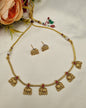 South Elephant Motif Necklace & Stud Earrings Set