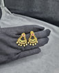 Royal Peacock Temple Pearl Drop Earrings