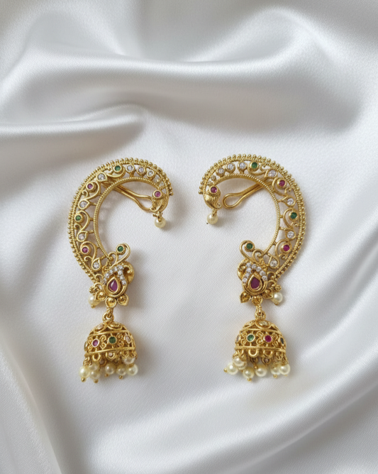 Ear Cuffs with Jhumka Drops