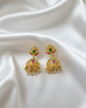 Traditional Ethnic Statement Earrings with Multi-Color