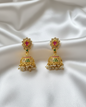 Traditional Ethnic Statement Earrings with Multi-Color