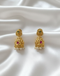 Traditional Ethnic Statement Earrings with Multi-Color