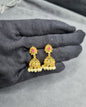 Sparkling Multi-Stone AD Temple Jhumkas