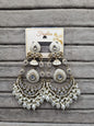 Handcrafted Meenakari & Pearl Bahubali Earrings
