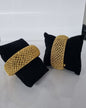 Copper Wide Gold-Tone Mesh Work Kada