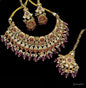 The Jodhpuri Blossom Rani Pink Copper Choker Set